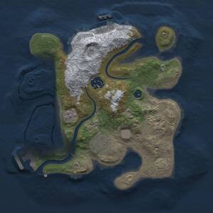 Thumbnail Rust Map: Procedural Map, Size: 2600, Seed: 1075607710, 9 Monuments