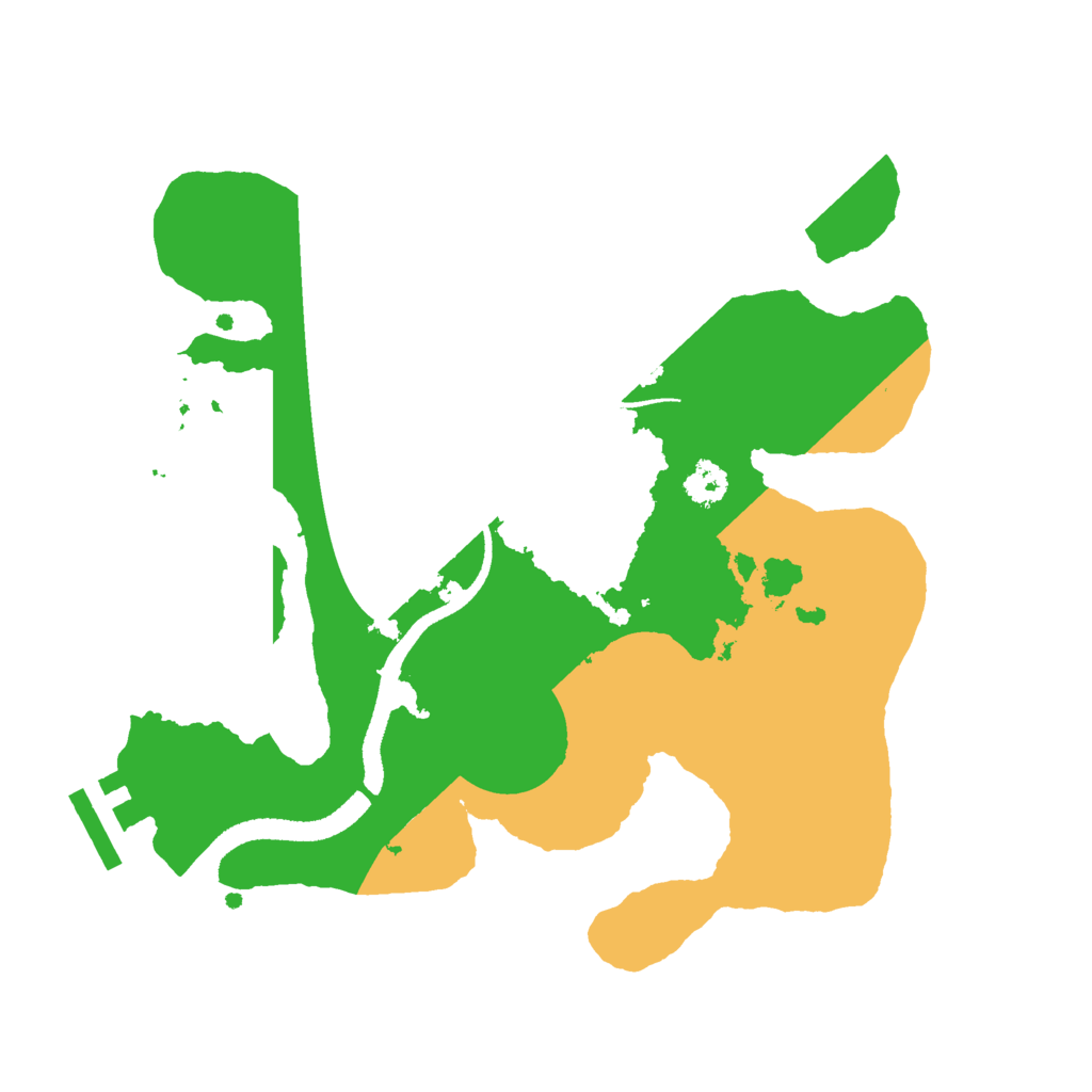 Biome Rust Map: Procedural Map, Size: 2600, Seed: 1075607710