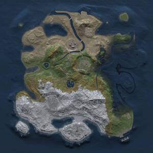 Thumbnail Rust Map: Procedural Map, Size: 3000, Seed: 17953, 11 Monuments