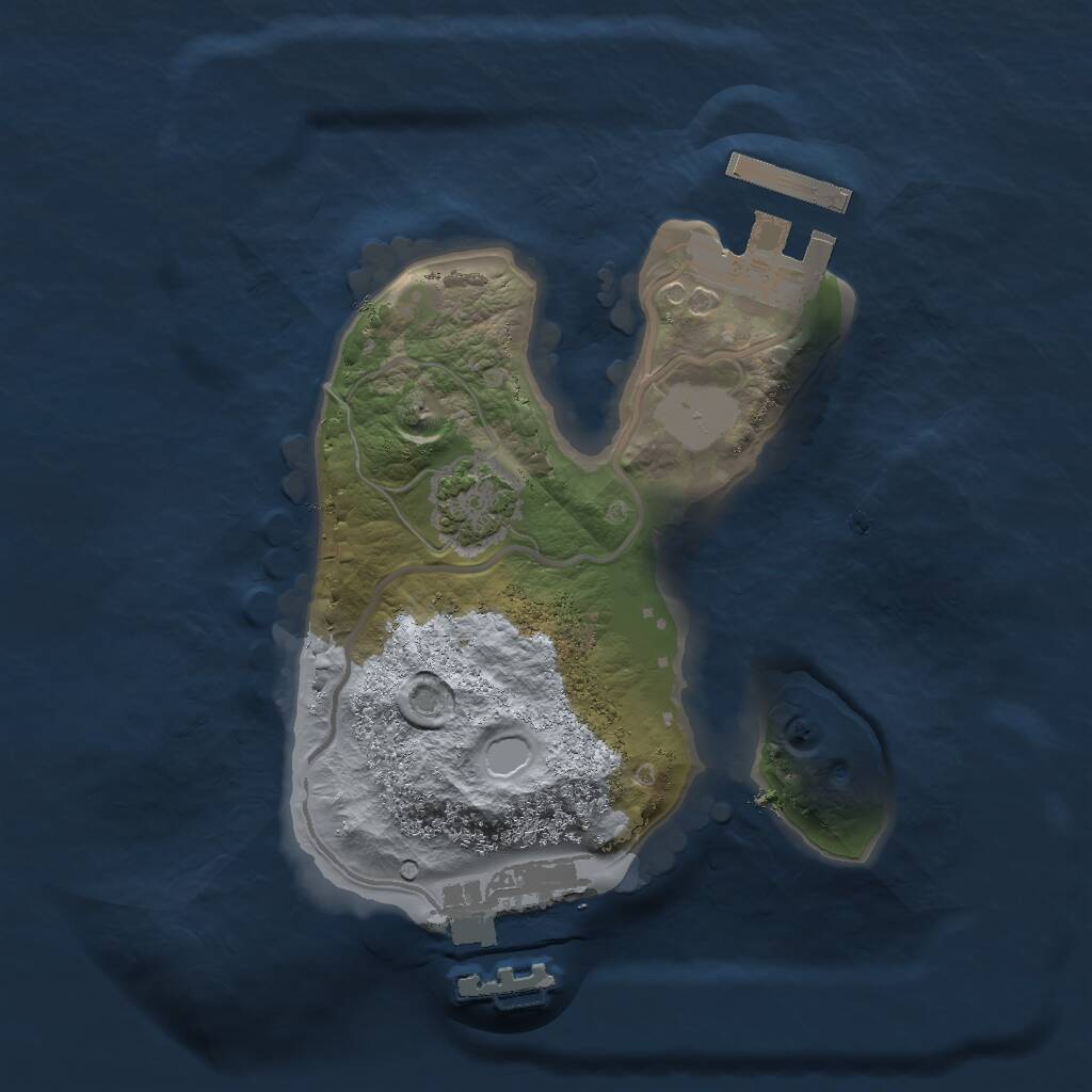Rust Map: Procedural Map, Size: 1750, Seed: 2108305695, 4 Monuments