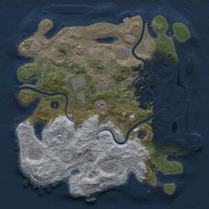 Thumbnail Rust Map: Procedural Map, Size: 3800, Seed: 650789, 16 Monuments