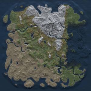 Thumbnail Rust Map: Procedural Map, Size: 6000, Seed: 567207616, 17 Monuments