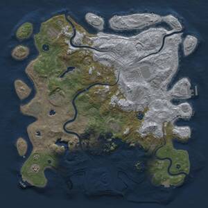 Thumbnail Rust Map: Procedural Map, Size: 4500, Seed: 1092356, 16 Monuments