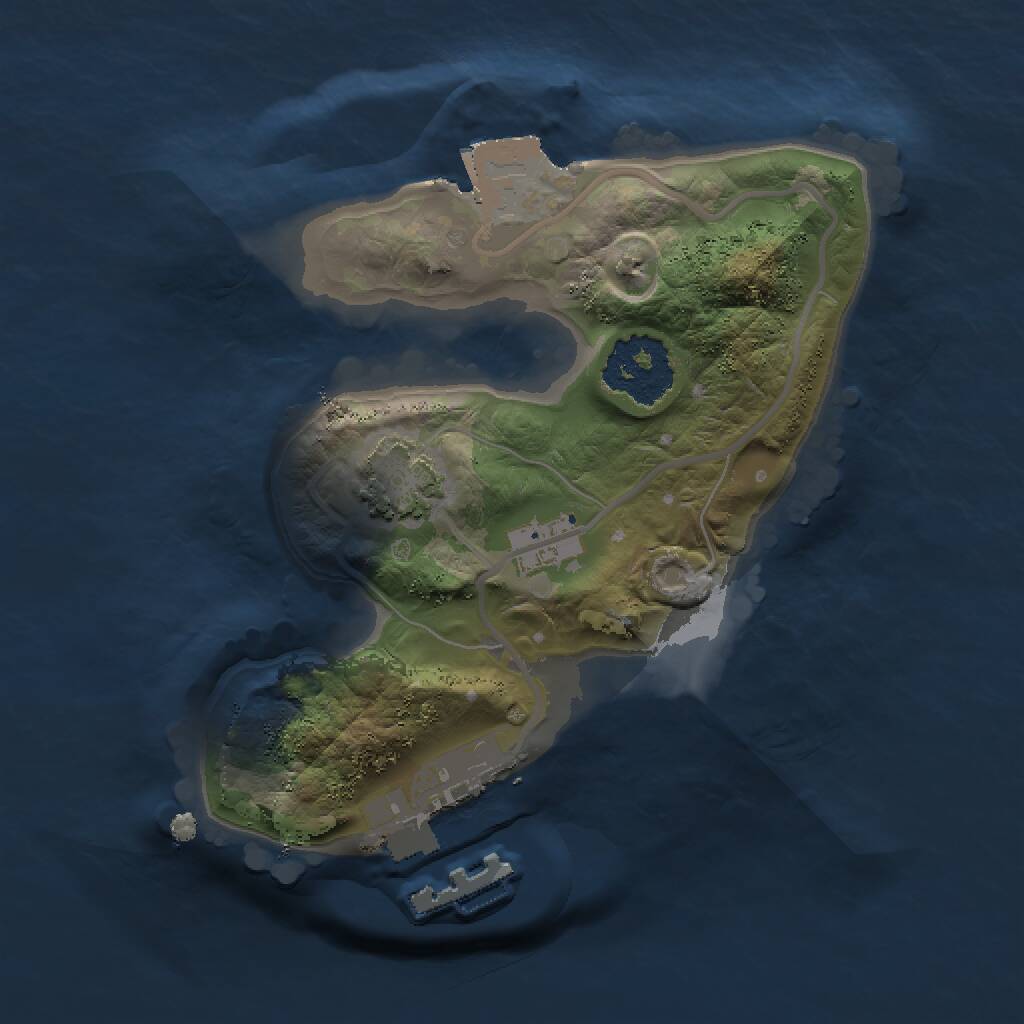 Rust Map: Procedural Map, Size: 1500, Seed: 485281377, 3 Monuments