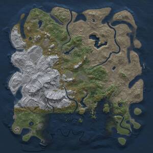 Thumbnail Rust Map: Procedural Map, Size: 5000, Seed: 892457361, 16 Monuments