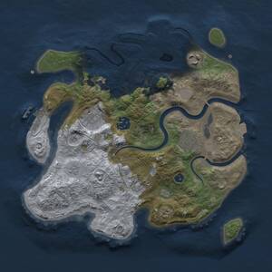 Thumbnail Rust Map: Procedural Map, Size: 3000, Seed: 1646626577, 11 Monuments