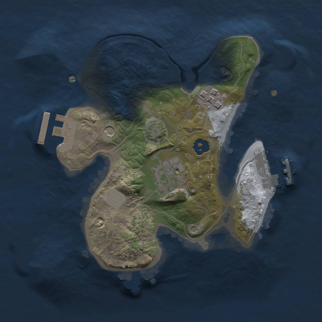 Rust Map: Procedural Map, Size: 2000, Seed: 870612821, 7 Monuments