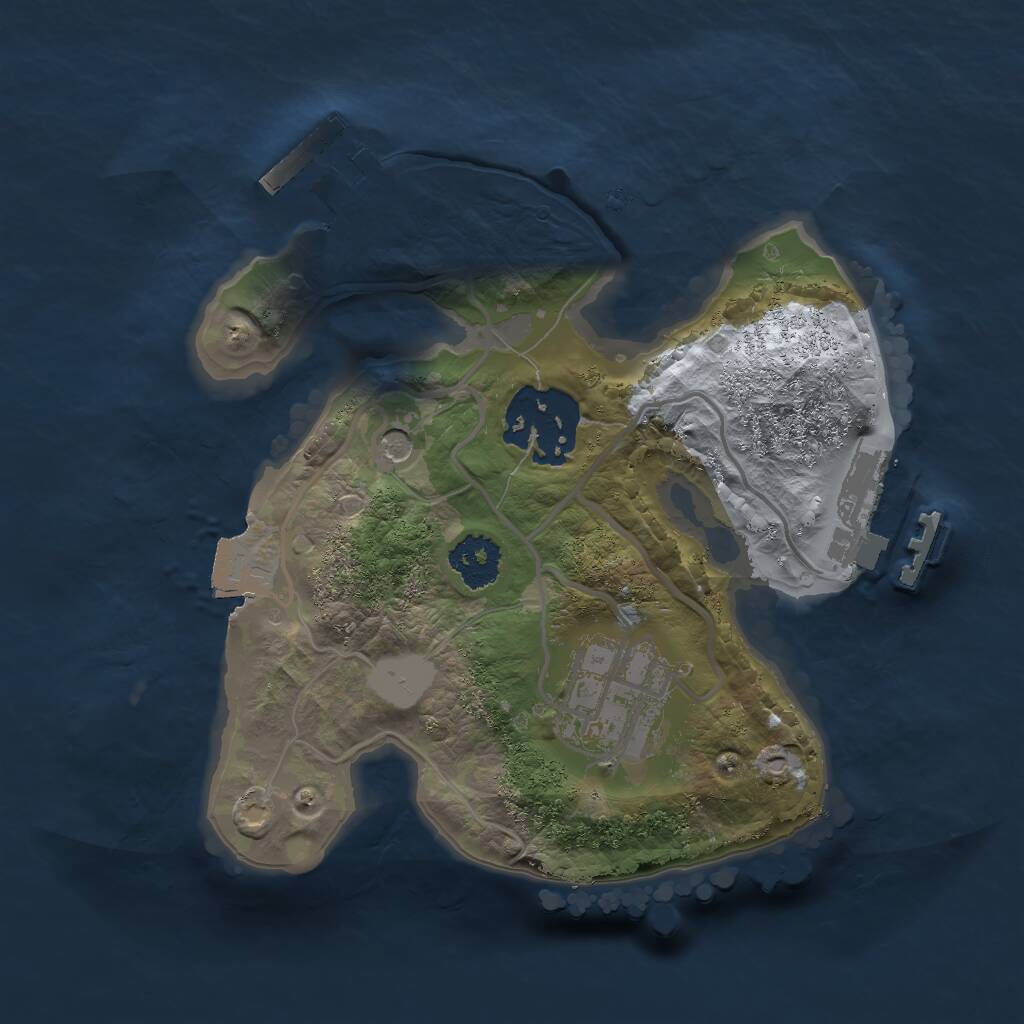 Rust Map: Procedural Map, Size: 2000, Seed: 783778942, 6 Monuments
