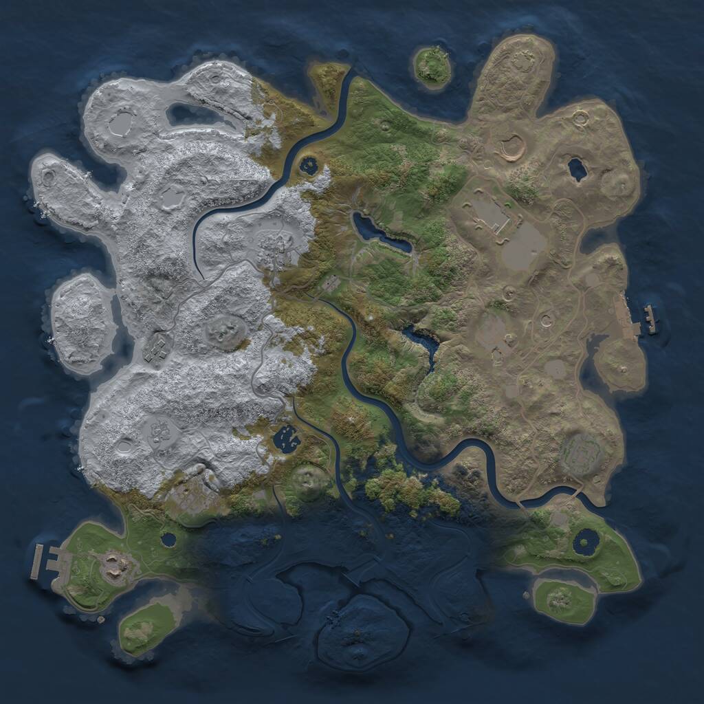 Rust Map: Procedural Map, Size: 4000, Seed: 589364650, 15 Monuments