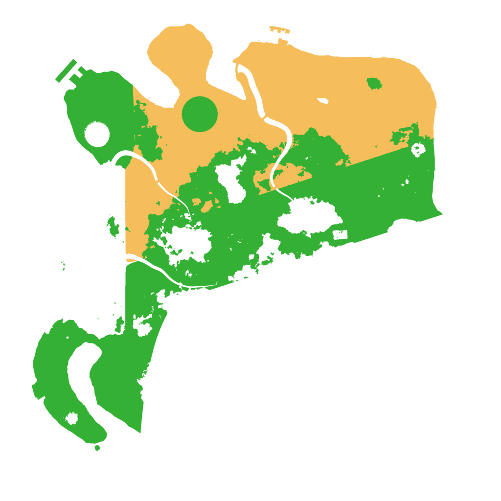 Biome Rust Map: Procedural Map, Size: 3700, Seed: 390344391
