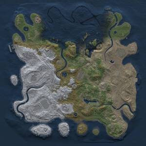 Thumbnail Rust Map: Procedural Map, Size: 4250, Seed: 768394935, 16 Monuments