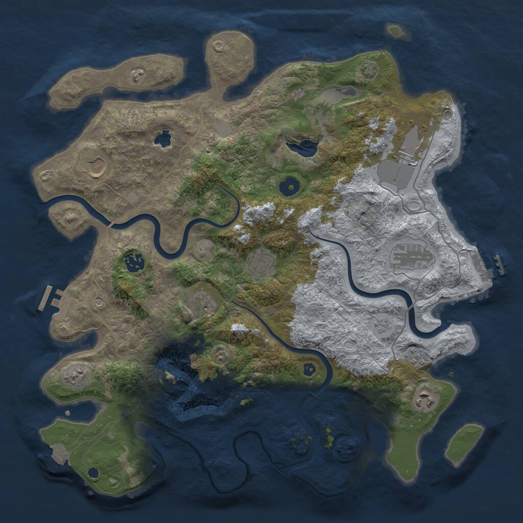 Rust Map: Procedural Map, Size: 4000, Seed: 1667455098, 14 Monuments