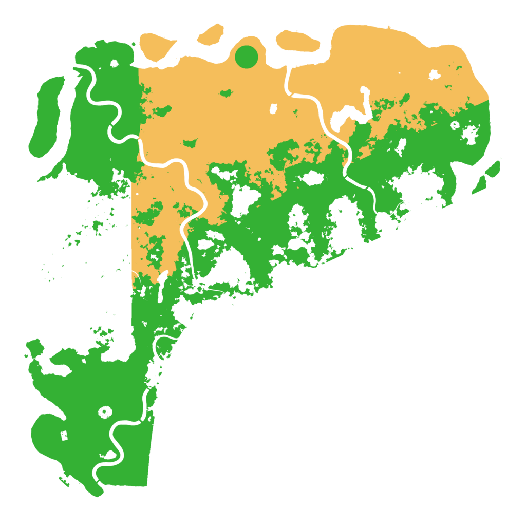 Biome Rust Map: Procedural Map, Size: 6000, Seed: 1129856818