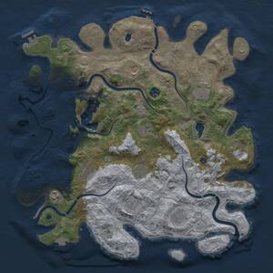 Thumbnail Rust Map: Procedural Map, Size: 4250, Seed: 1374976248, 17 Monuments
