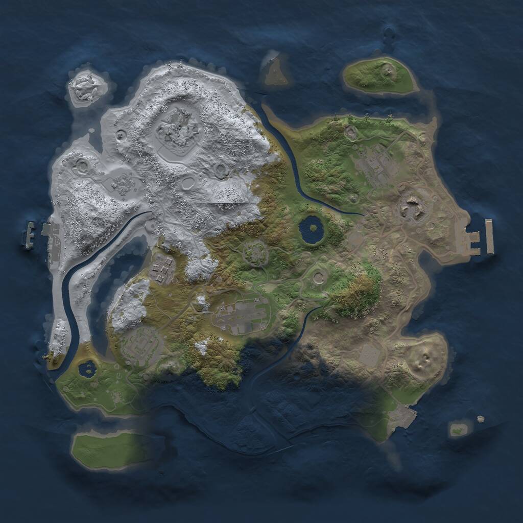 Rust Map: Procedural Map, Size: 3000, Seed: 738221094, 12 Monuments