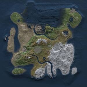 Thumbnail Rust Map: Procedural Map, Size: 3000, Seed: 1196038430, 12 Monuments