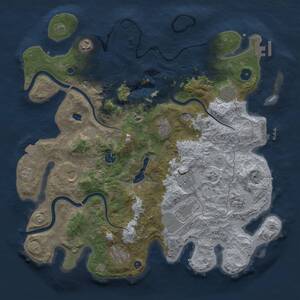 Thumbnail Rust Map: Procedural Map, Size: 4000, Seed: 1234568890, 16 Monuments