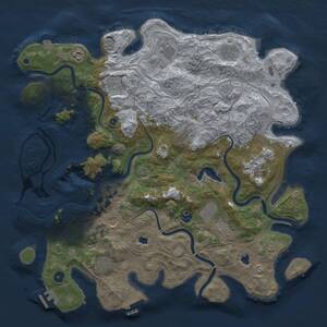 Thumbnail Rust Map: Procedural Map, Size: 4500, Seed: 1309563483, 17 Monuments