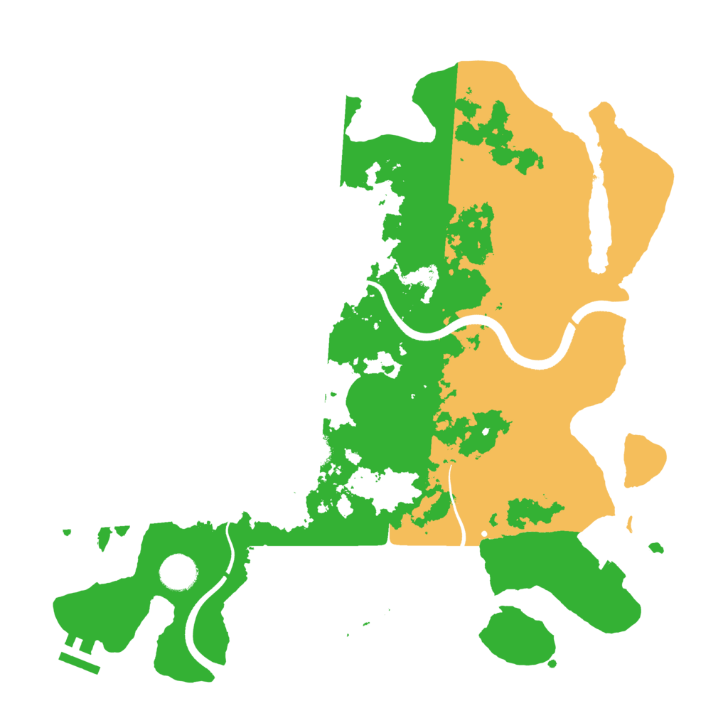 Biome Rust Map: Procedural Map, Size: 3500, Seed: 418210677