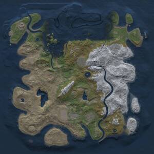 Thumbnail Rust Map: Procedural Map, Size: 4000, Seed: 1203923320, 13 Monuments