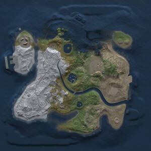 Thumbnail Rust Map: Procedural Map, Size: 2500, Seed: 9898998, 10 Monuments