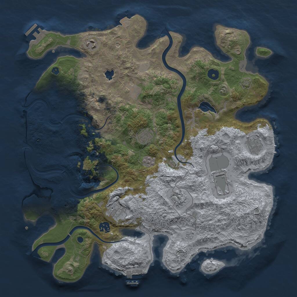 Rust Map: Procedural Map, Size: 4000, Seed: 1730512188, 15 Monuments