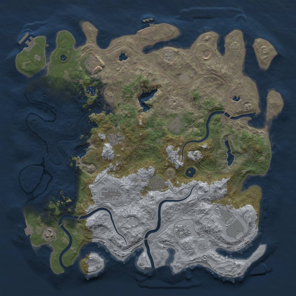 Rust Map: Procedural Map, Size: 4500, Seed: 6789745, 17 Monuments