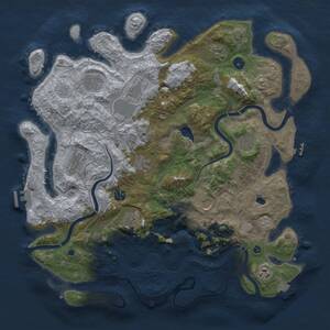 Thumbnail Rust Map: Procedural Map, Size: 4250, Seed: 354802510, 17 Monuments