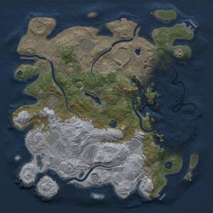 Thumbnail Rust Map: Procedural Map, Size: 4250, Seed: 1922300529, 17 Monuments