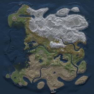 Thumbnail Rust Map: Procedural Map, Size: 4050, Seed: 792530970, 17 Monuments