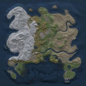 Thumbnail Rust Map: Procedural Map, Size: 3750, Seed: 578658882, 16 Monuments
