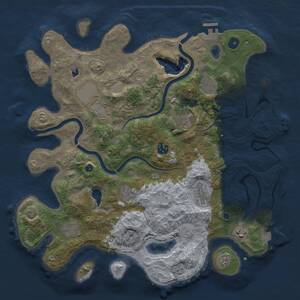 Thumbnail Rust Map: Procedural Map, Size: 4000, Seed: 372263, 15 Monuments