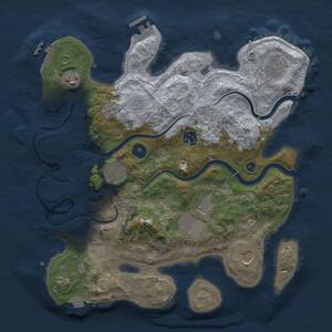Thumbnail Rust Map: Procedural Map, Size: 3500, Seed: 151876675, 13 Monuments