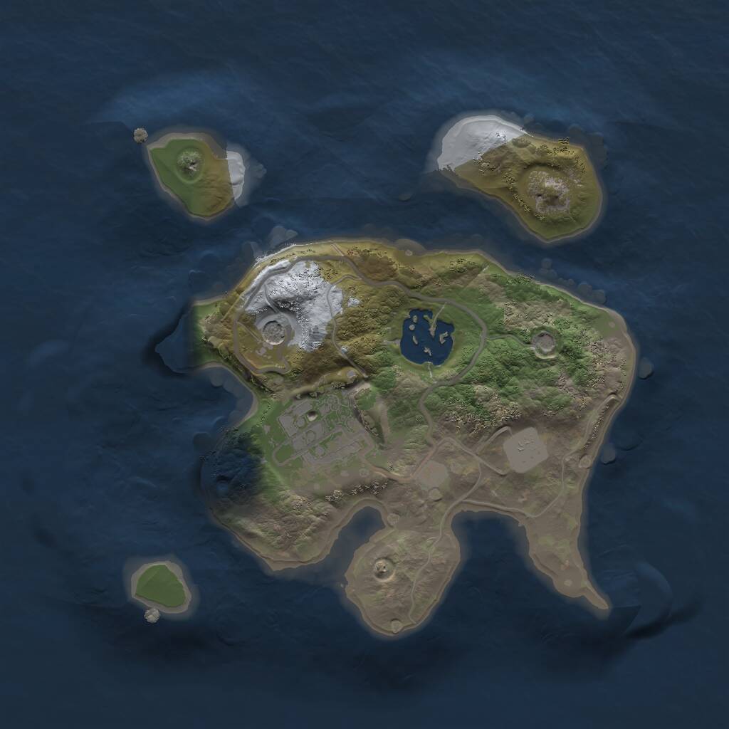Rust Map: Procedural Map, Size: 2000, Seed: 314528270, 4 Monuments