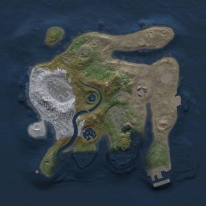 Thumbnail Rust Map: Procedural Map, Size: 2500, Seed: 948587393, 8 Monuments