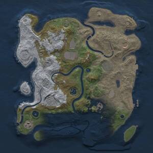 Thumbnail Rust Map: Procedural Map, Size: 3500, Seed: 286155248, 15 Monuments