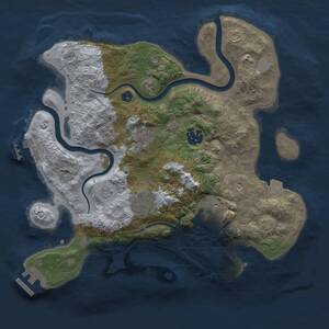 Thumbnail Rust Map: Procedural Map, Size: 3000, Seed: 14071, 11 Monuments