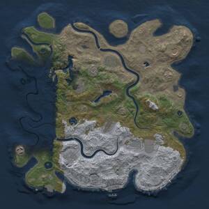 Thumbnail Rust Map: Procedural Map, Size: 4000, Seed: 709595383, 15 Monuments