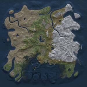 Thumbnail Rust Map: Procedural Map, Size: 4500, Seed: 2098818568, 17 Monuments