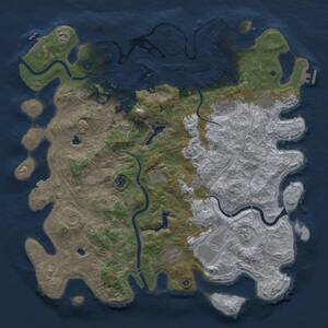 Thumbnail Rust Map: Procedural Map, Size: 4800, Seed: 687270492, 17 Monuments
