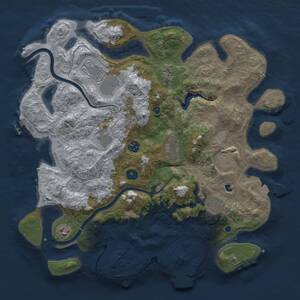 Thumbnail Rust Map: Procedural Map, Size: 4000, Seed: 50568, 15 Monuments