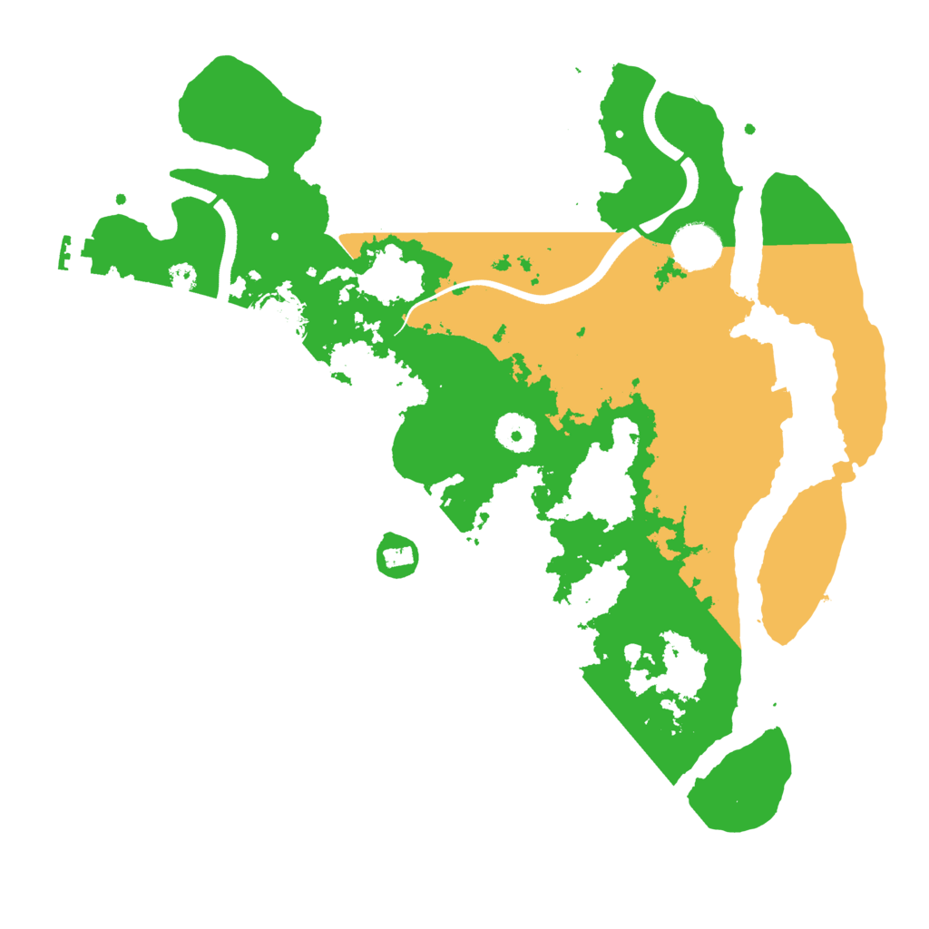Biome Rust Map: Procedural Map, Size: 3500, Seed: 45343