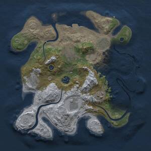 Thumbnail Rust Map: Procedural Map, Size: 3000, Seed: 783479805, 12 Monuments
