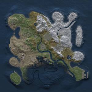 Thumbnail Rust Map: Procedural Map, Size: 3000, Seed: 487367, 12 Monuments