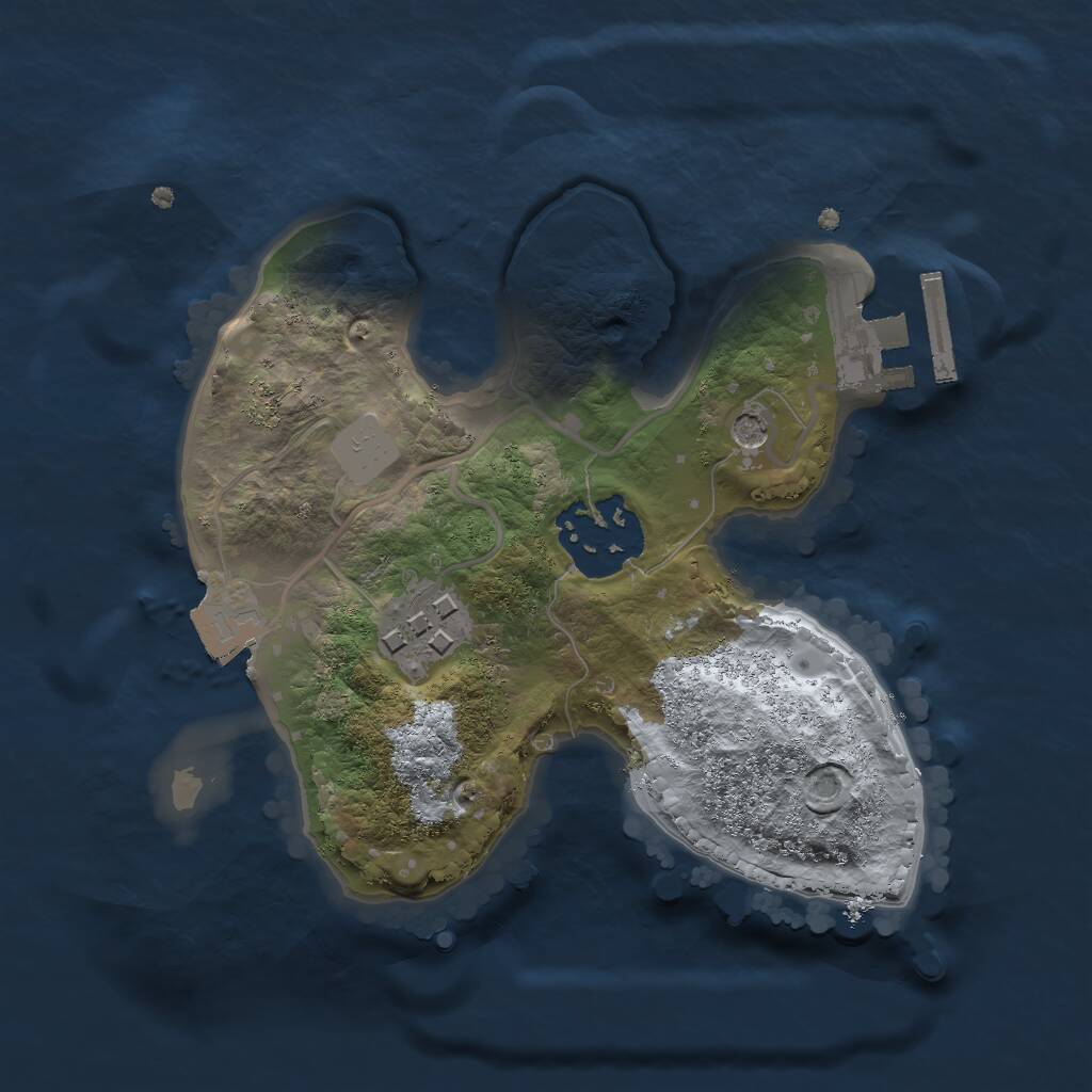 Rust Map: Procedural Map, Size: 2000, Seed: 27034589, 5 Monuments