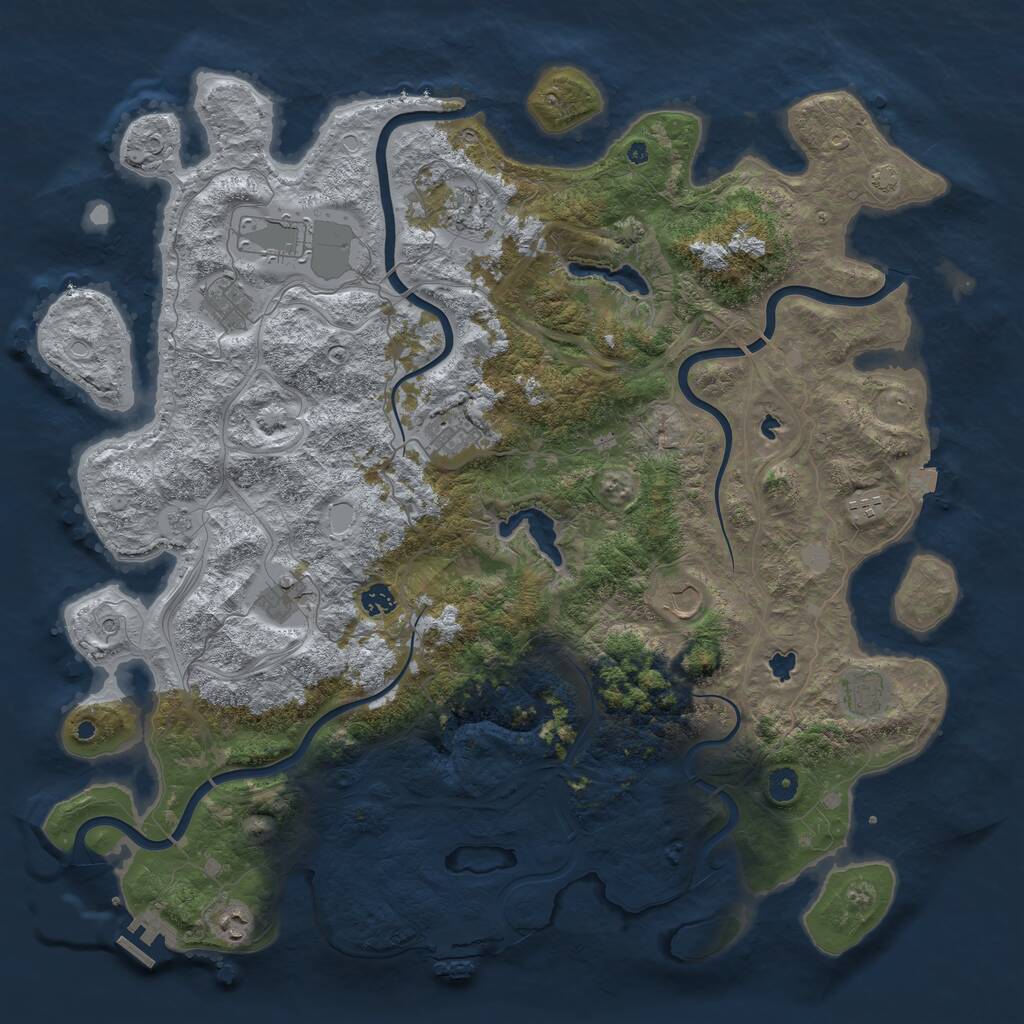 Rust Map: Procedural Map, Size: 4750, Seed: 1183580430, 16 Monuments