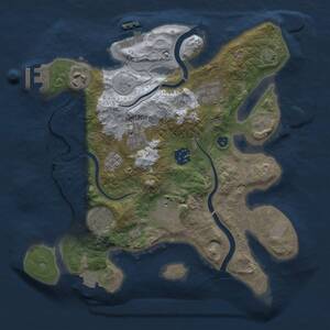 Thumbnail Rust Map: Procedural Map, Size: 3000, Seed: 5931, 13 Monuments