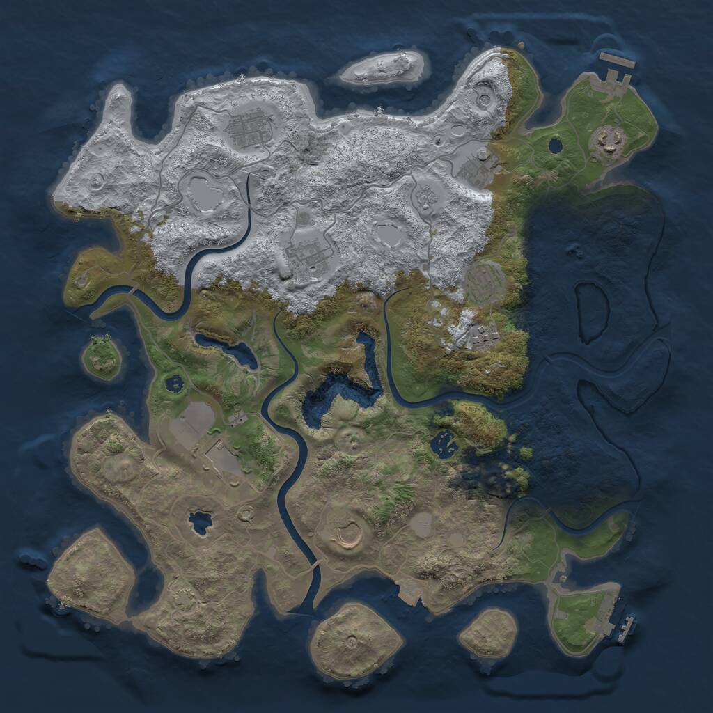 Rust Map: Procedural Map, Size: 4000, Seed: 1752517080, 15 Monuments