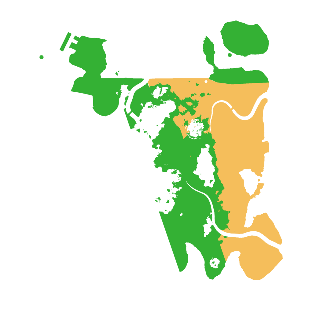 Biome Rust Map: Procedural Map, Size: 3200, Seed: 15332
