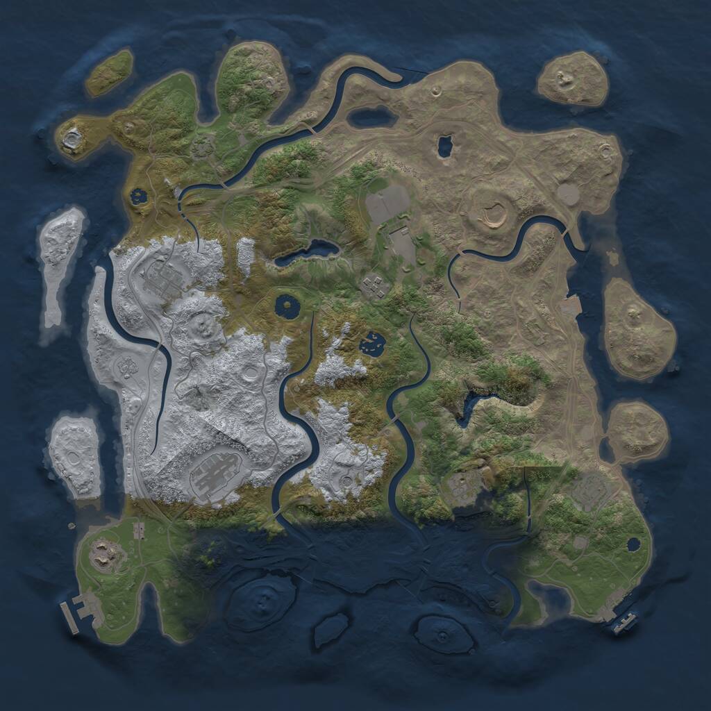 Rust Map: Procedural Map, Size: 4250, Seed: 1629858655, 15 Monuments
